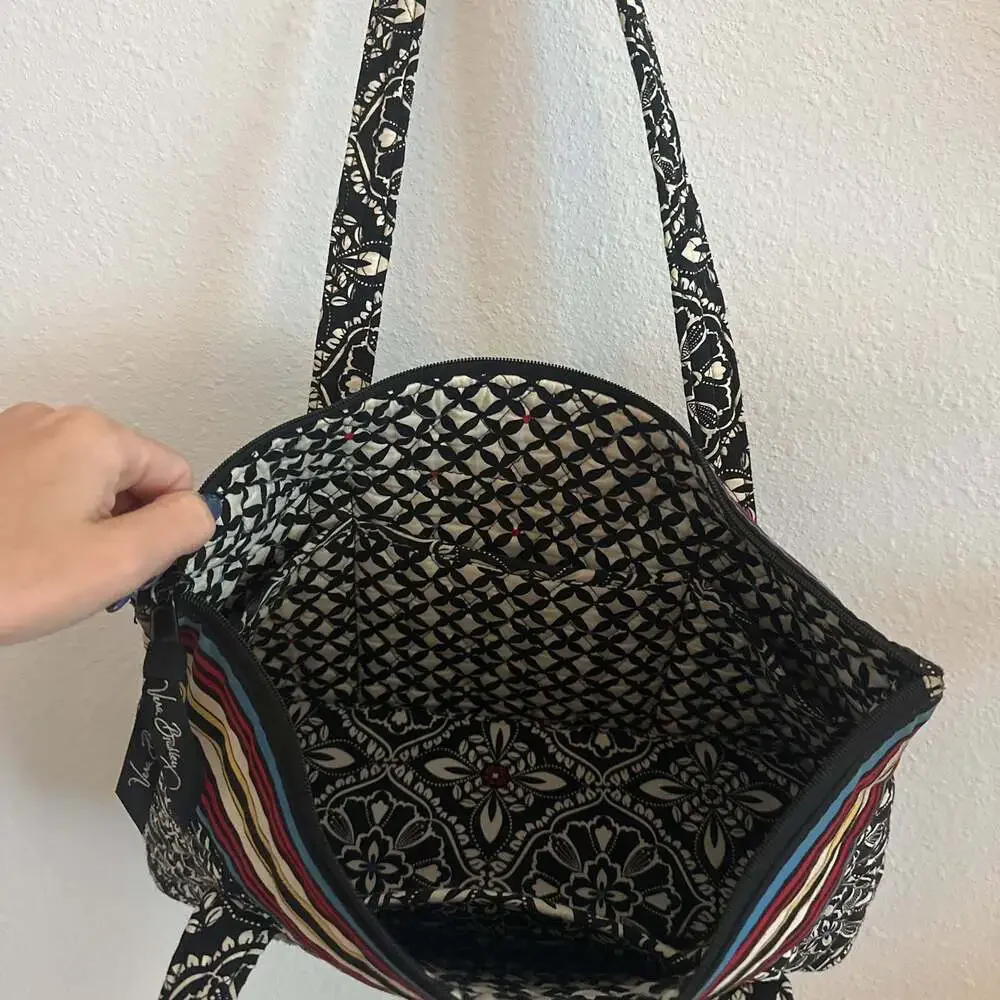Vera Bradley Little Betsy Tote Bag Retired 2010 Barcelona Print Quilted Cotton